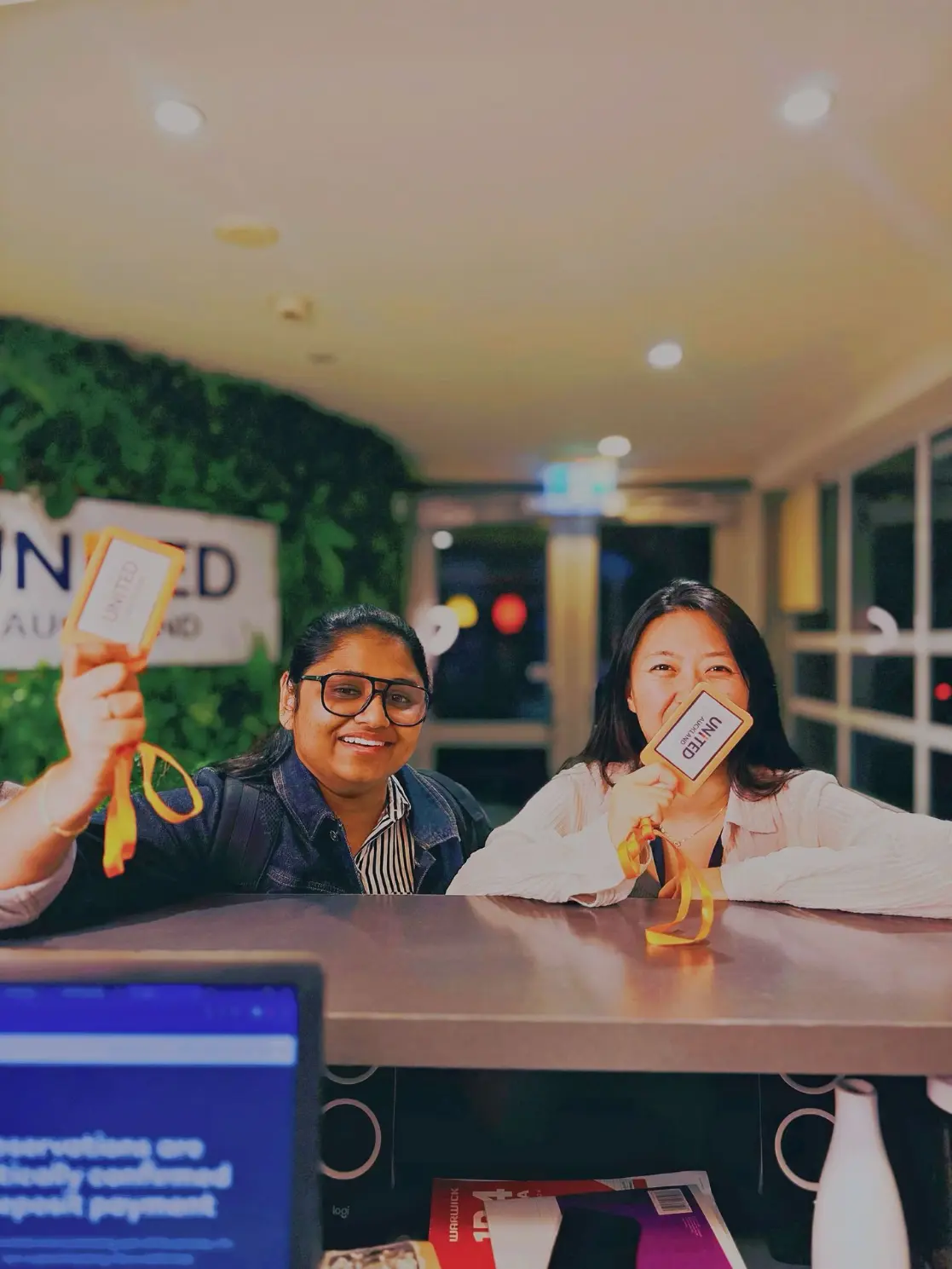 Friendly hostel check-in counter in Auckland CBD