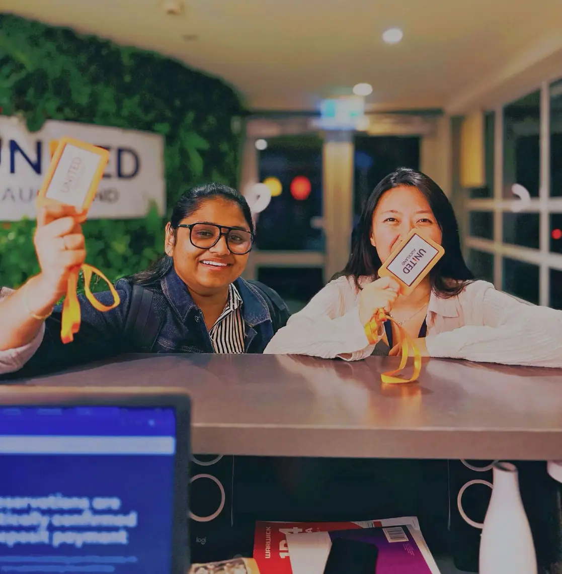 Friendly hostel check-in counter in Auckland CBD