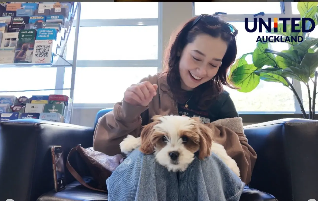 Happy guest with United Aucklad Pet